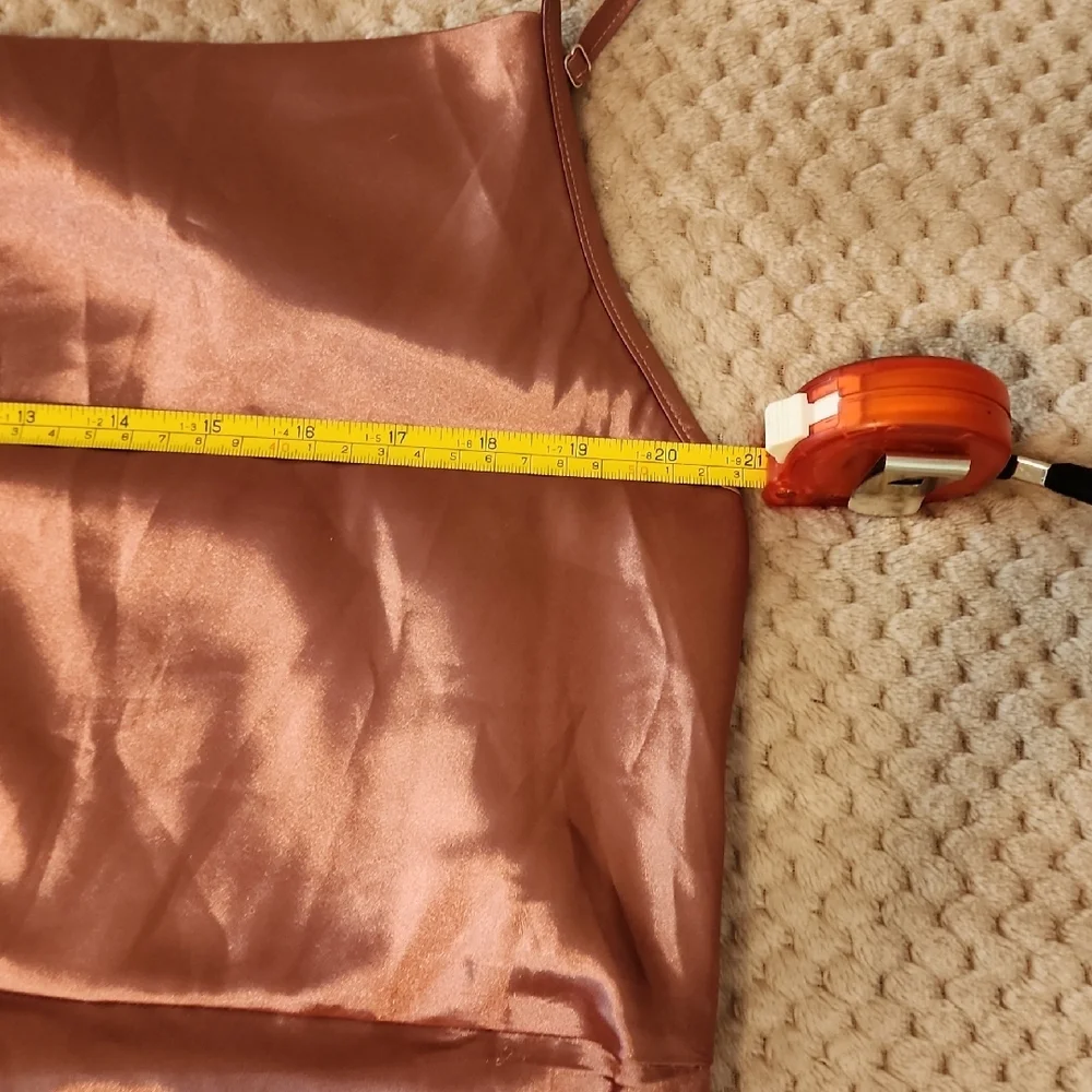 Cider Satin Slip Dress in Rose Gold - Picture 11 of 16